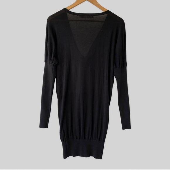 l.a.m.b. Black Cowl Neck Silk Mix Knit Long Sleeve Sweater P/S ($360) - Picture 2 of 5